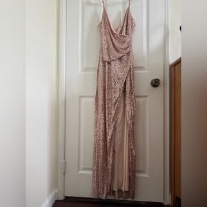 Rose Gold Sequin Gown